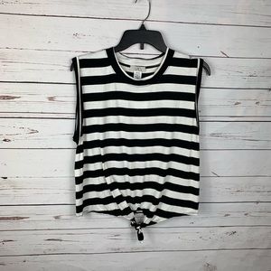 CAD Black & White Striped Tank- XL